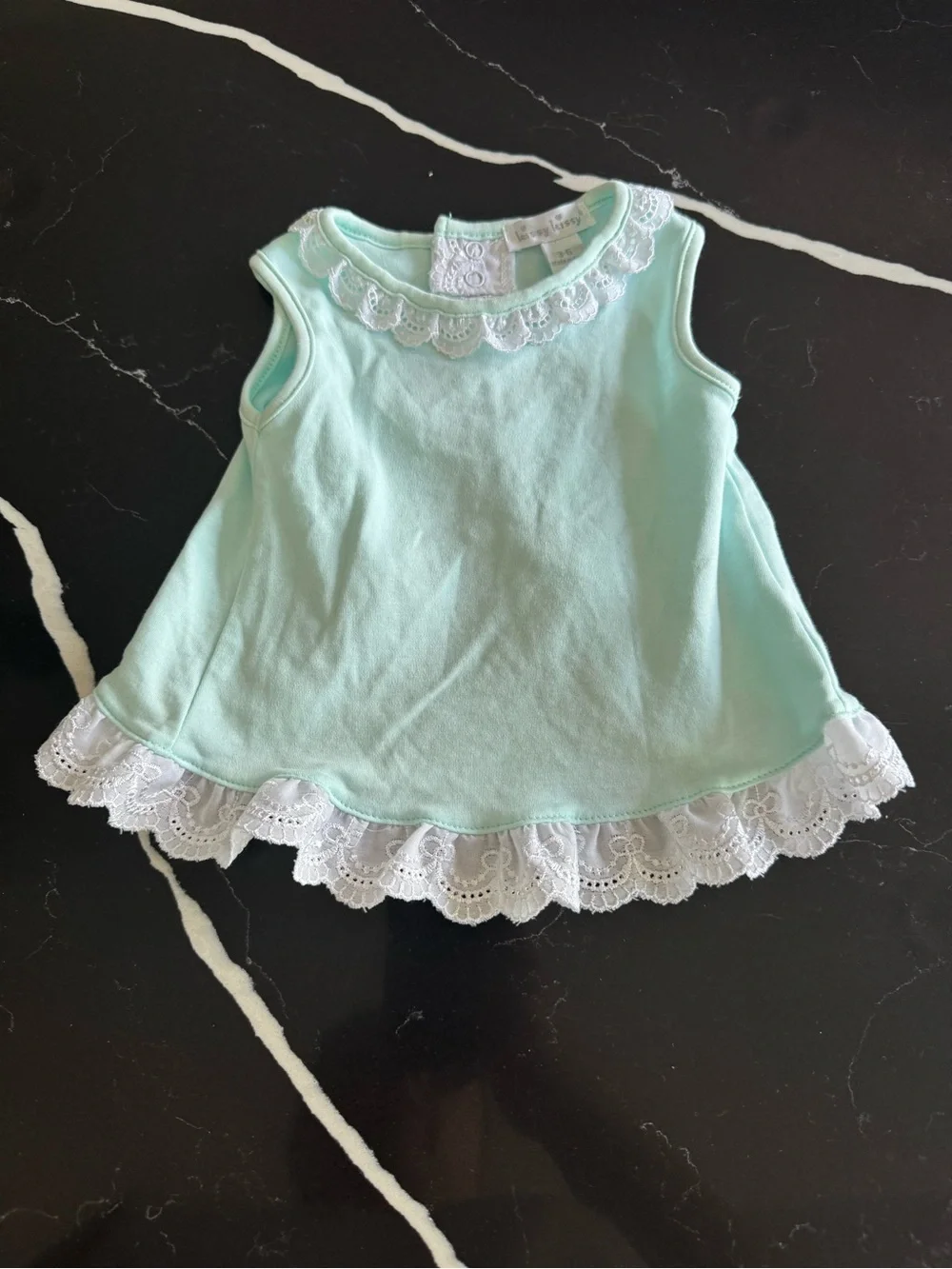 Kissy‎ Kissy Mint Green Tank Top with White Lace